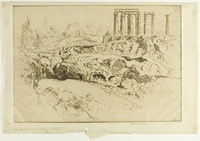 Temple de Jupiter, Athènes - Joseph Pennell