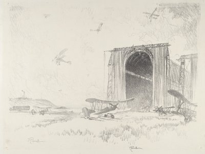 Le hangar à ballons - Joseph Pennell