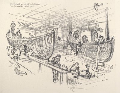 Les constructeurs de bateaux - Joseph Pennell