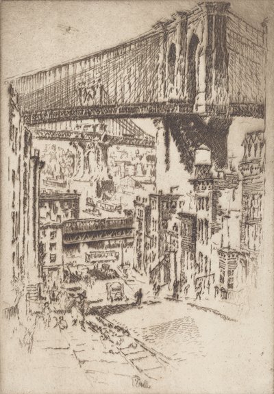 Les Ponts, de Brooklyn, 1921 - Joseph Pennell