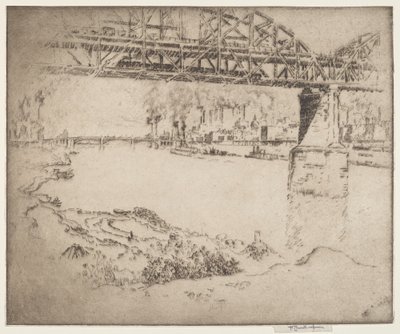 Le pont de la ville, St. Louis - Joseph Pennell