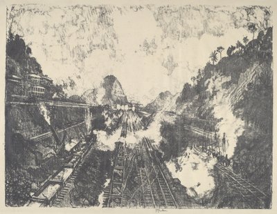 La coupe, en direction de la colline d