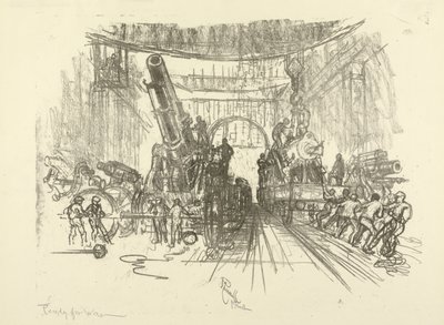 La Série de Guerre Anglaise : W.453. Prêt pour la Guerre, 1916 - Joseph Pennell