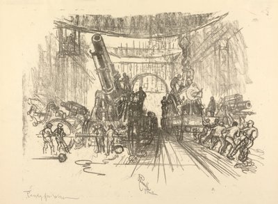 La série de la guerre anglaise : W. 453. Prêt pour la guerre - Joseph Pennell