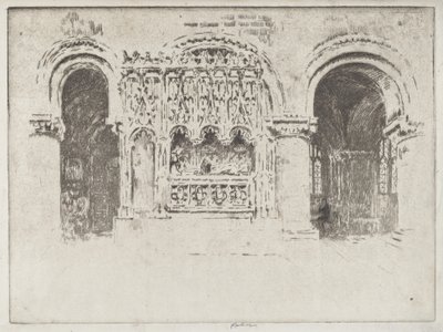 Tombeau du Fondateur, Église Saint-Barthélemy-le-Grand - Joseph Pennell