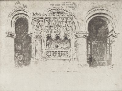 Tombe du fondateur, église Saint-Barthélemy-le-Grand - Joseph Pennell