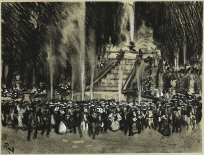 Les fontaines jouant à La Granja - Joseph Pennell