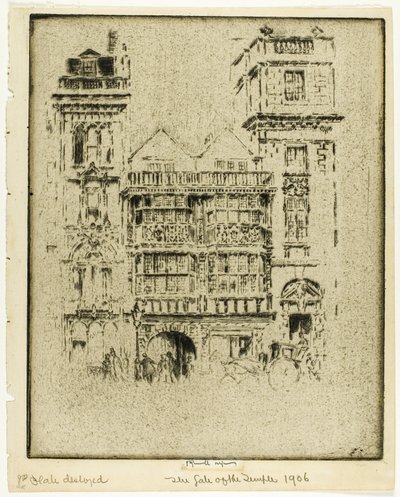 La porte du temple - Joseph Pennell