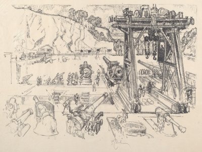 Le champ de test des armes, 1917 - Joseph Pennell