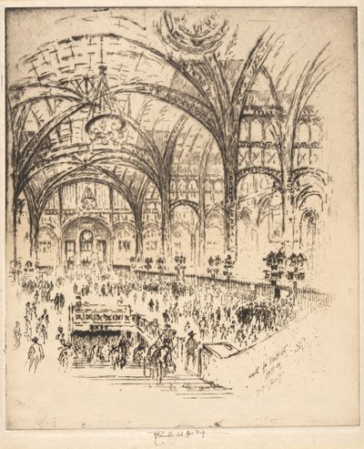 La Salle de Fer, Pennsylvania Station, New York - Joseph Pennell