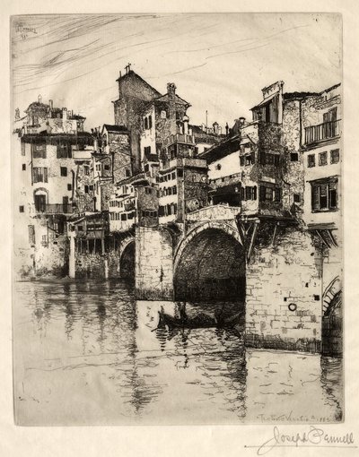 Le Ponte Vecchio, 1883 - Joseph Pennell