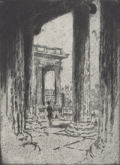 Le Portique, British Museum, 1905 - Joseph Pennell