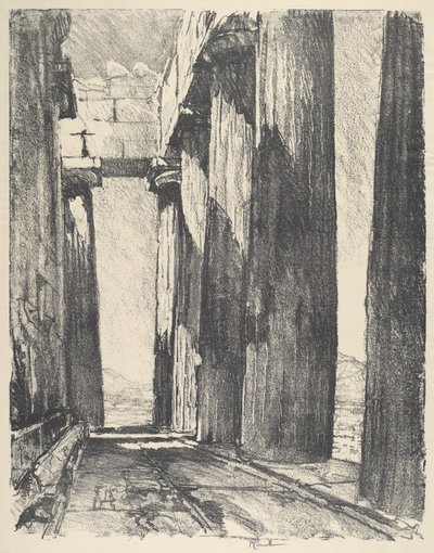 Le portique du Parthénon - Joseph Pennell