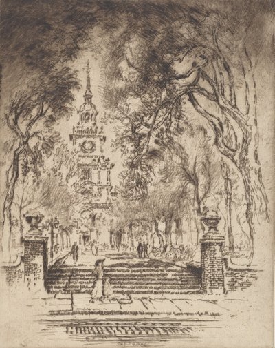 La place, Independence Square, Philadelphie - Joseph Pennell