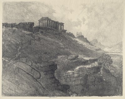 Les Temples sur le mur, Girgenti - Joseph Pennell