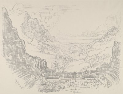 Le Théâtre, Ségeste, 1913 - Joseph Pennell