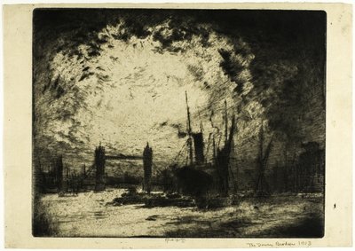 Le Tower Bridge, Soir - Joseph Pennell