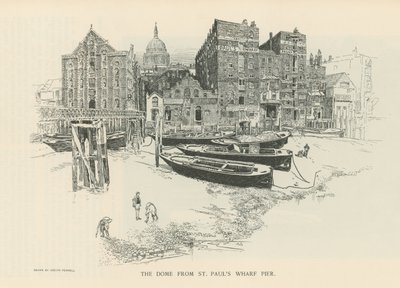 Le dôme de la cathédrale Saint-Paul depuis le quai de Saint-Paul - Joseph Pennell