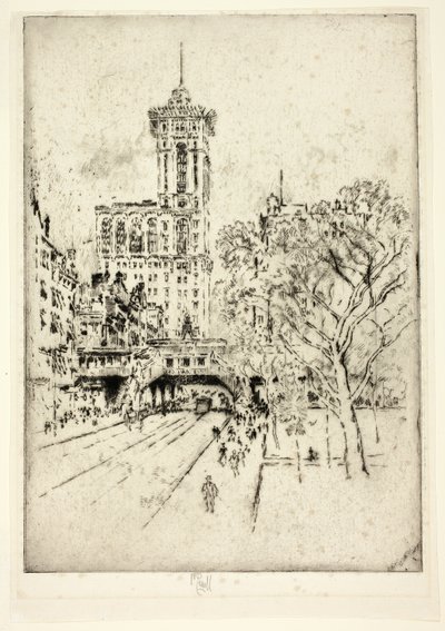 Bâtiment Times et 42e rue - Joseph Pennell