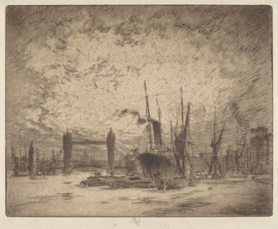 Tower Bridge, soir - Joseph Pennell