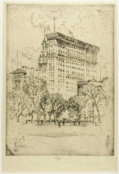 Union Square et Banque de Metropolis - Joseph Pennell