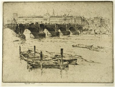 Pont de Waterloo et Somerset House - Joseph Pennell