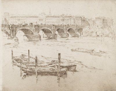 Pont de Waterloo et Somerset House - Joseph Pennell