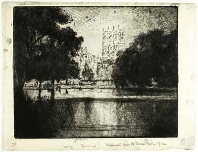 Tours de Westminster, depuis le parc Saint James - Joseph Pennell