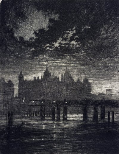 Cour de Whitehall à Londres - Joseph Pennell