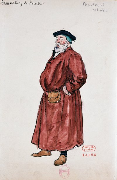 Costume pour les clients de la taverne dans La Damnation de Faust par Hector Berlioz, esquisse de Joseph Porphyre Pinchon (1871-1953) - Joseph Porphyre Pinchon