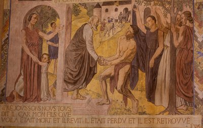 Le Fils prodigue. Fresque dans la cathédrale de Nanterre - Joseph Radan