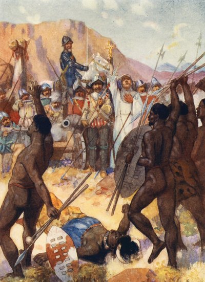 Barreto combat les Kafirs - Joseph Ratcliffe (after) Skelton