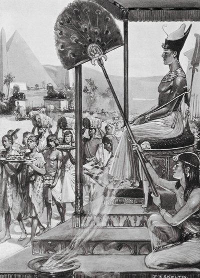 Apportant un tribut à Ramsès II, XIXe dynastie - Joseph Ratcliffe (after) Skelton