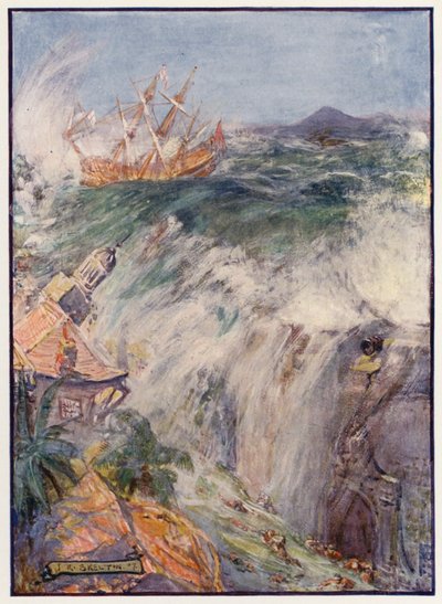 Destruction de Port Royal, Jamaïque - Joseph Ratcliffe (after) Skelton