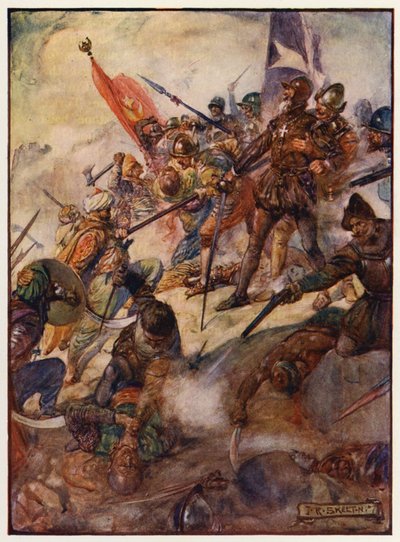 Jean Parisot de la Valette au Grand Siège de Malte - Joseph Ratcliffe (after) Skelton