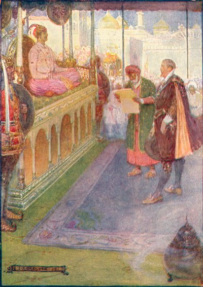 Sir Thomas devant le Moghol, vers 1908, vers 1920 - Joseph Ratcliffe Skelton