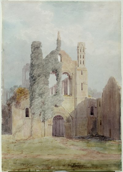 Abbaye de Kirkstall depuis la façade ouest - Joseph Rhodes