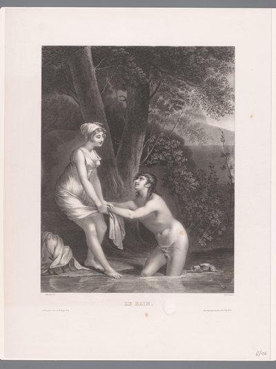 Daphnis et Chloé se baignant - Joseph Rose Lemercier