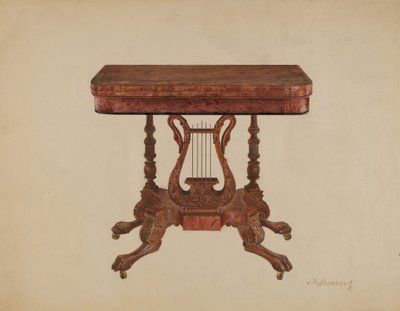 Piédestal de lyre de table - Joseph Rothenberg