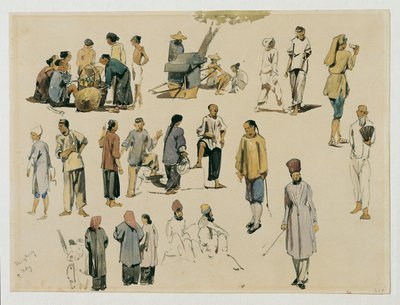 Études de figures de Chinois - Joseph Selleny