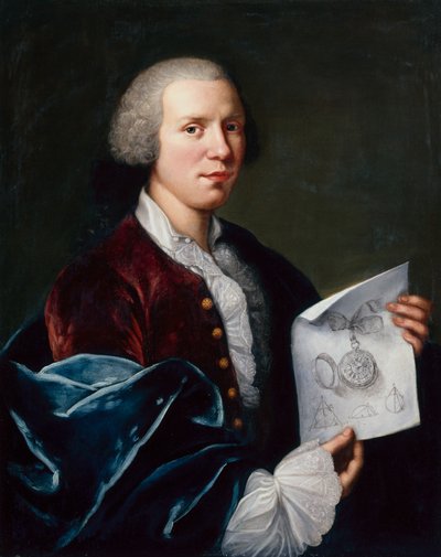 Portrait de Ferdinand Berthoud tenant un parchemin - Joseph Siffred Duplessis