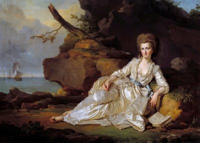 Portrait de la duchesse de Chartres en présence du vaisseau le Saint-Esprit - Joseph Siffred Duplessis