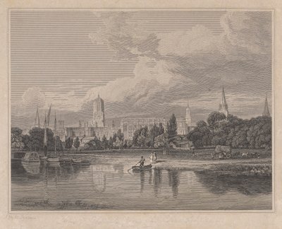 Vue sud de Christ Church, etc. depuis les prés - Joseph Skelton