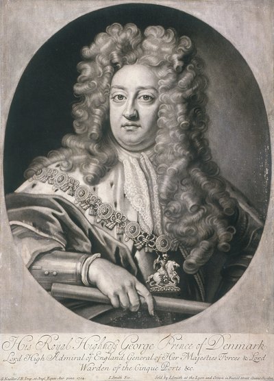 Portrait ovale de George, Prince de Danemark, 1704 - Joseph Smith