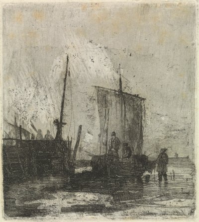 Bateaux dans un dock - Joseph Stannard