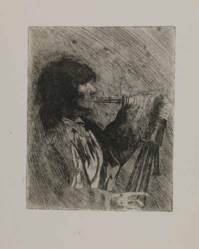 Sans titre - Homme à la cornemuse - Joseph Stella