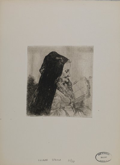 Sans titre - Vieille femme lisant - Joseph Stella