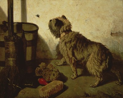 Le chien et la mouche, 1856 - Joseph Stevens