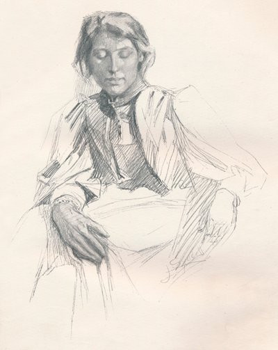 Étude au crayon de plomb, vers 1897 - Joseph Syddall