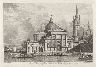 Veduta del Prospetto della Chiesa di S. Giorgio Maggiore - Joseph Wagner after Canaletto